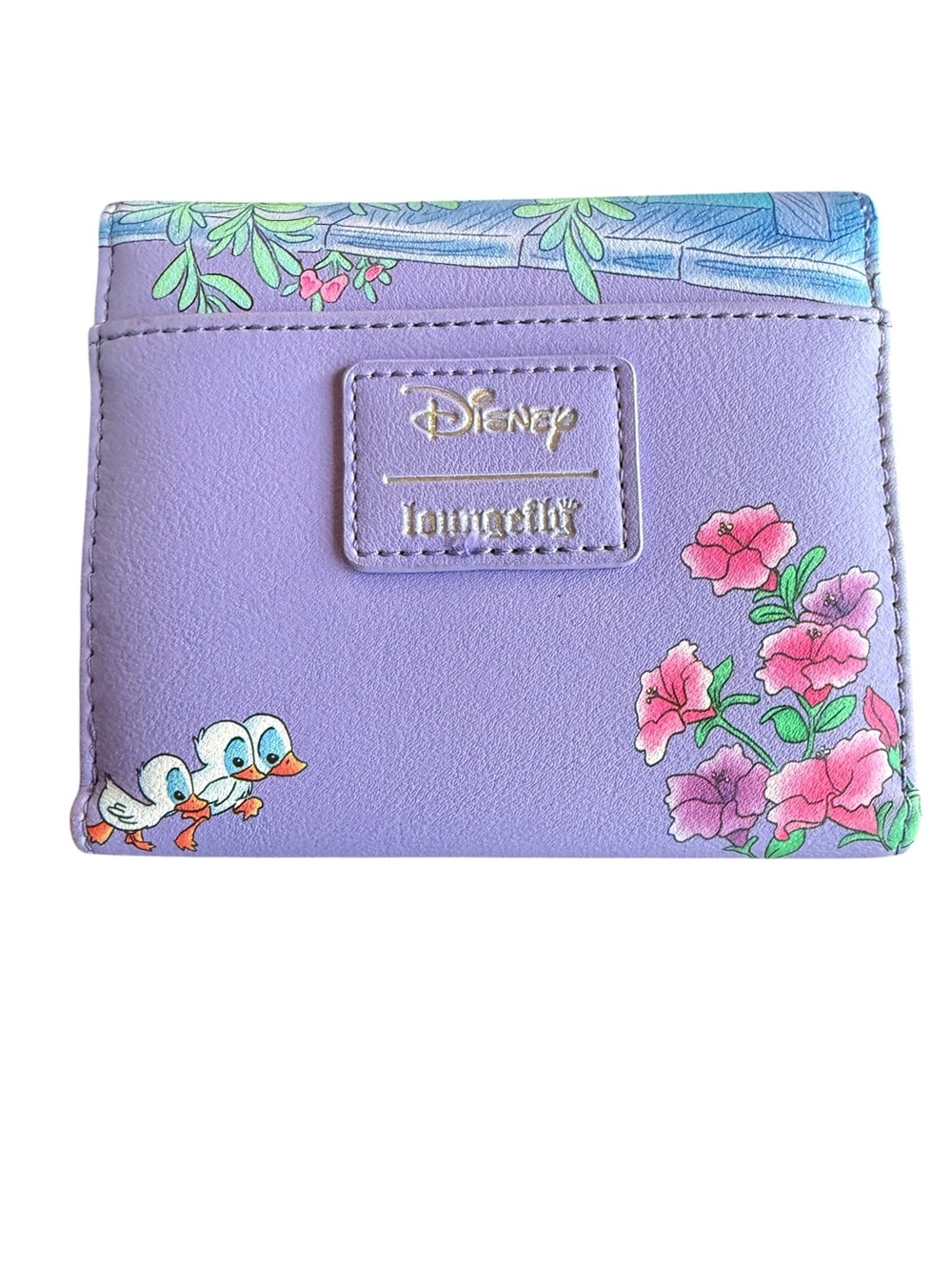 Disney Loungefly Lilo & Stitch Ducklings Lavender Trifold Wallet - Picture 6 of 6